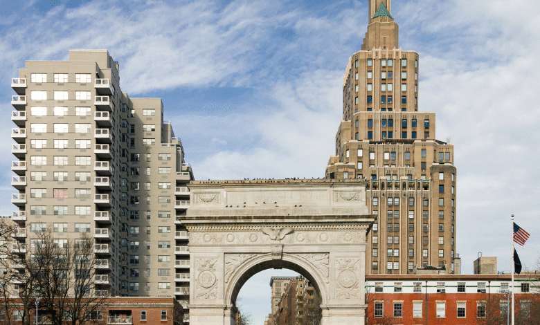 swastika drawn on nyc washington square park arch